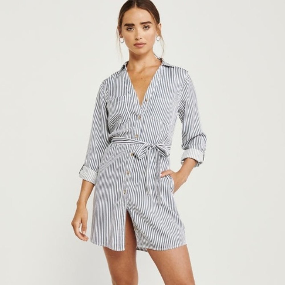 Abercrombie & Fitch Blue Striped Dress